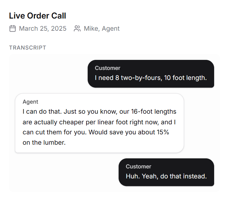 Cartco live transcript for your team